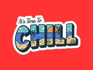 Chill Beach Tropical Sticker