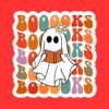 Cute Reading Ghost Sticker