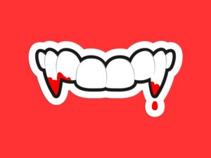 Vampire Fangs Sticker