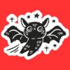 Cute Black Bat Sticker