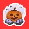 Jack O Lantern Ghost Sticker
