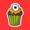 Eyeball Cupcake Sticker