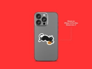 Black Cat Pumpkin Sticker