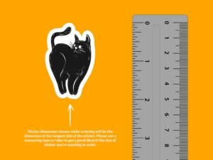 Goth Black Cat Sticker