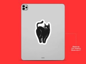 Goth Black Cat Sticker