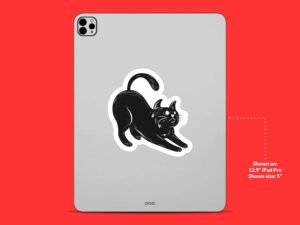 Goth Black Cat Sticker