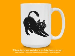 Goth Black Cat Sticker
