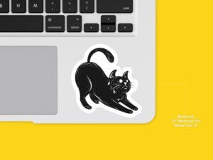 Goth Black Cat Sticker