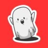 Adorable Ghost Sticker