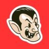 Dracula Head Sticker