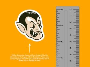 Dracula Head Sticker