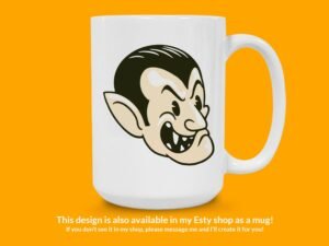 Dracula Head Sticker