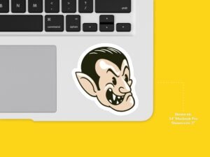 Dracula Head Sticker
