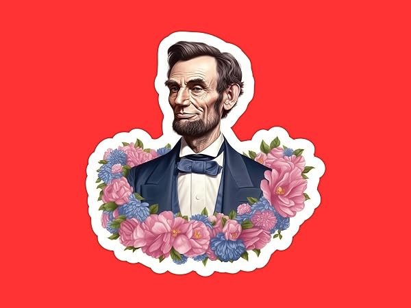 Abraham-Lincoln-Sticker-B0D1T5BK99