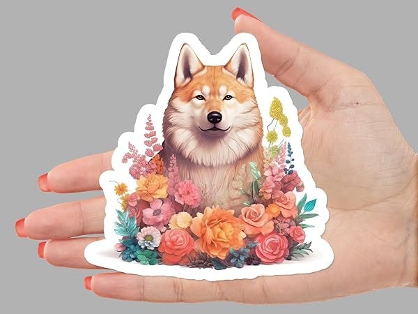 Akita-Dog-Sticker-B0D1SZ2J1W