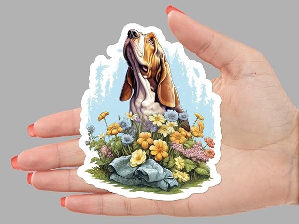 Basset-Hound-Dog-Sticker-B0D1TK89KF