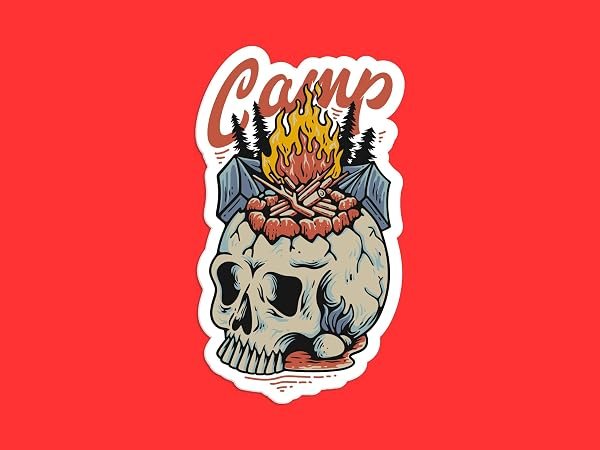 Camp-Skull-Sticker-B0D1SRQYPC