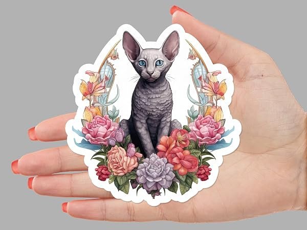Cornish-Rex-Cat-Sticker-B0D1SV86S6