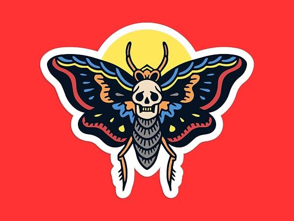 Deaths-Head-Hawkmoth-Moth-Sticker-B0D1V4H3KC