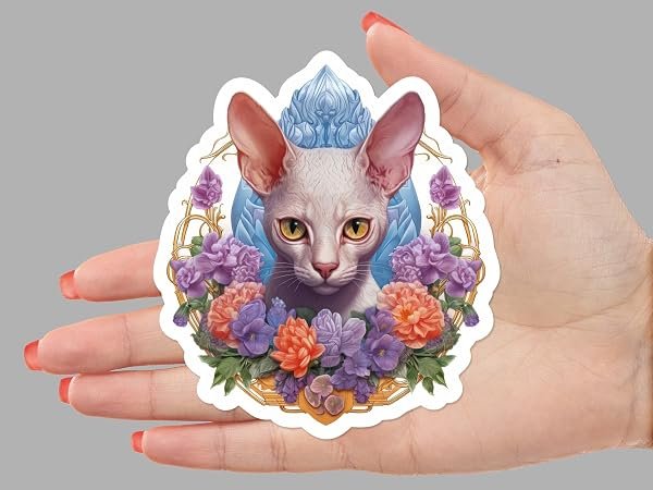 Devon-Rex-Cat-Sticker-B0D1T5XQ9Y
