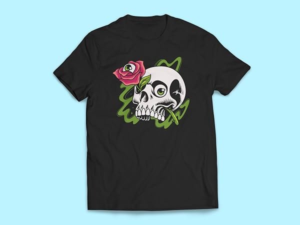 Flower-Skull-Sticker-B0D1V27M2J-2