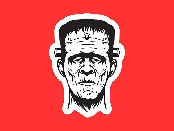 Frankenstein-Sticker-B0D1V3YG3H