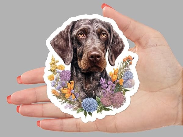 German-Wirehaired-Pointer-Dog-Sticker-B0D1TN99Z3
