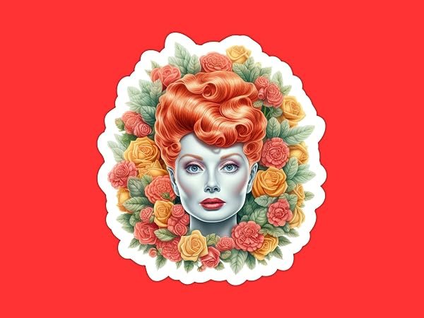 Lucille-Ball-Sticker-B0D1TJ28QH