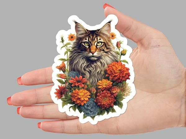 Maine-Coon-Cat-Sticker-B0D1TBN72J