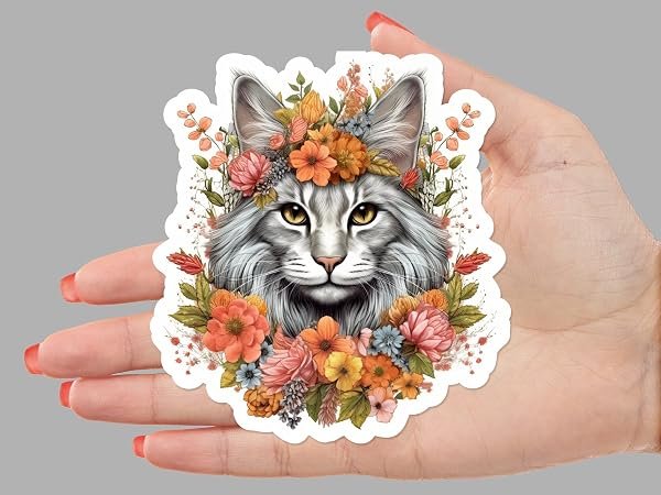 Norwegian-Forest-Cat-Sticker-B0DJGMZG4M