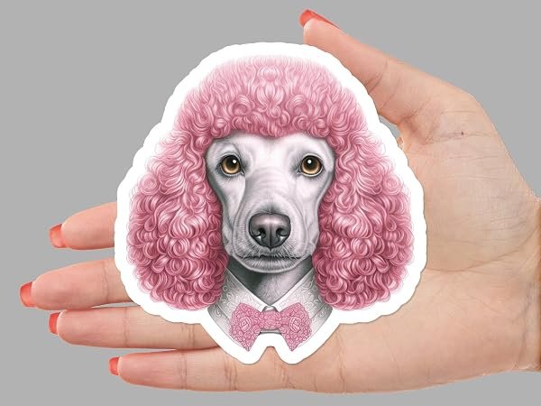 Pink-Poodle-Sticker-B0D1V59Y79