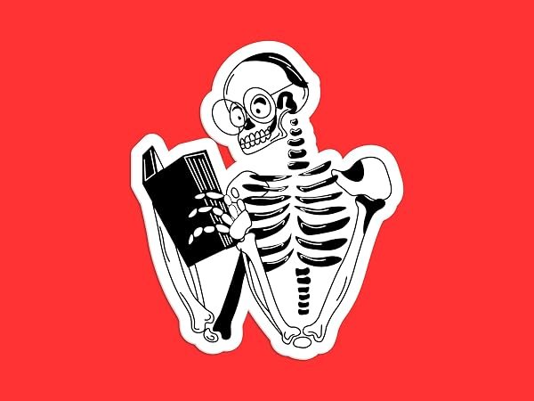 Reading-Skeleton-Sticker-B0D1V3YXLK