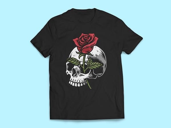 Rose-Skull-Sticker-B0D1TYTKMG-2