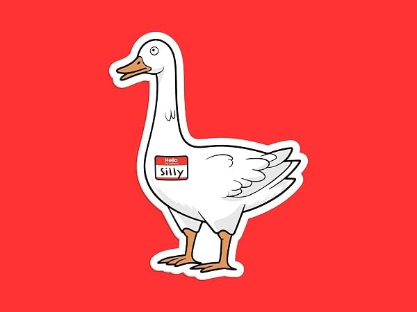 Silly-Goose-Sticker-B0D1STKK8G