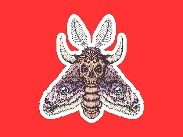 Skull-Moth-Sticker-B0D1V24CM9