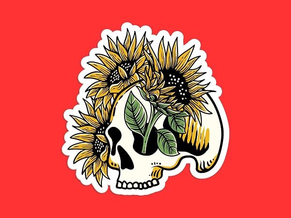 Sunflower-Skull-Sticker-B0D1V727JF