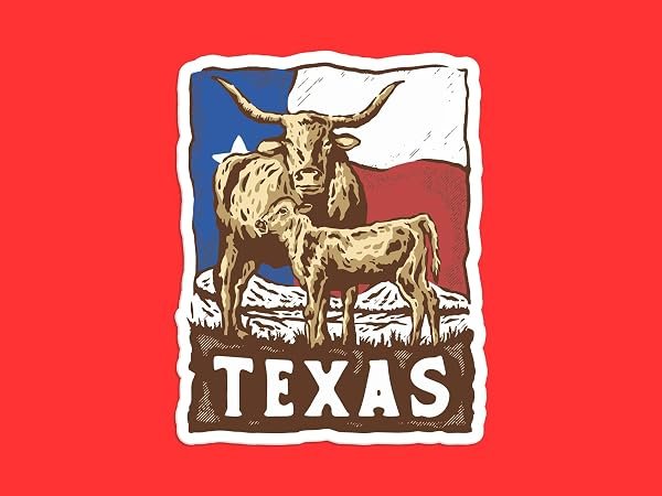 Texas-Longhorn-Sticker-B0D1TTP28Y