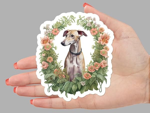 Whippet-Dog-Sticker-B0D1SW593H