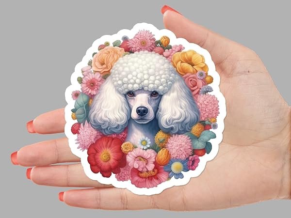 White-Poodle-Dog-Sticker-B0D1T7CQQW