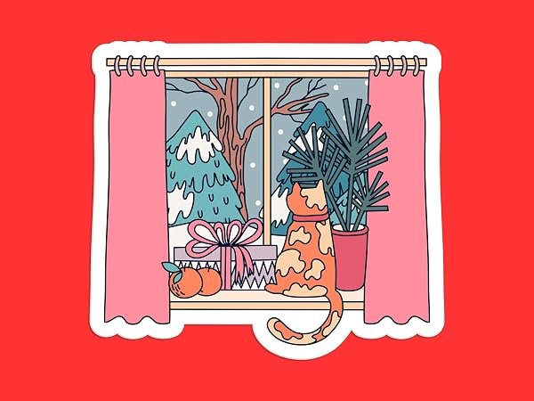 Winter-Days-Cat-Sticker-B0D1V1RTPH
